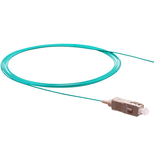 1M SIMPLEX SC PIG TAIL LEAD - 50/125um - OM3 AQUA BLUE – Fairline
