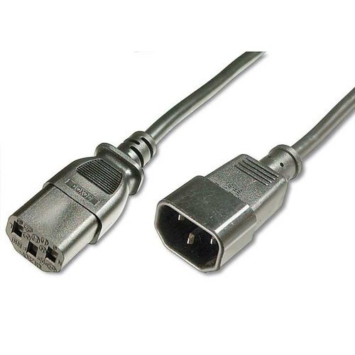 1M IEC MAINS EXTENSION CABLE - IEC C13 SOCKET TO C14 PLUG – Fairline