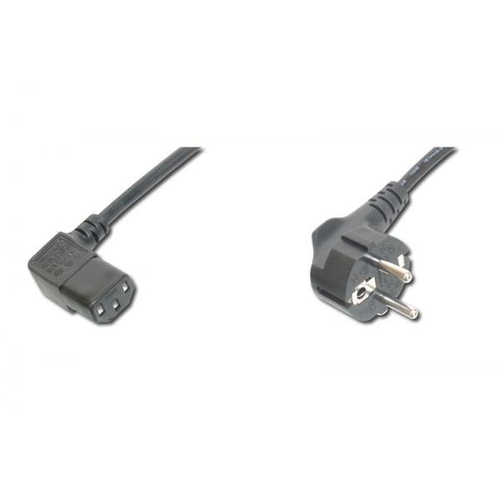 2M EURO MAINS TO IEC (C13) SOCKET CABLE - RIGHT ANGLE – Fairline