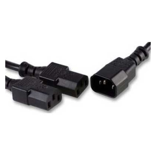 2M IEC C14 PLUG TO 2 x IEC C13 SOCKETS Y SPLITTER CABLE – Fairline