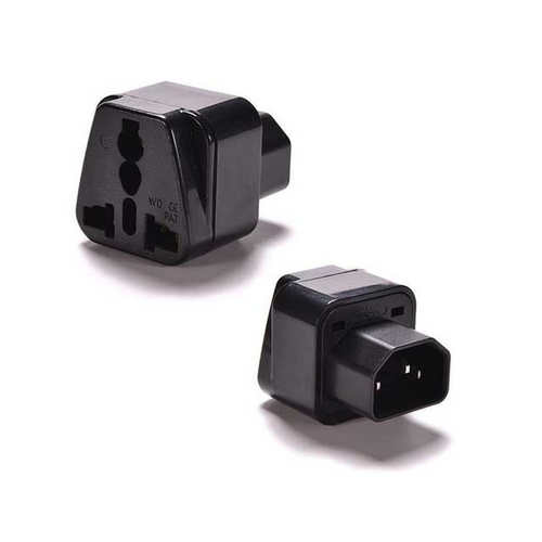 IEC C14 TO UNIVERSAL FEMALE AU US UK EU SOCKET ADAPTOR – Fairline