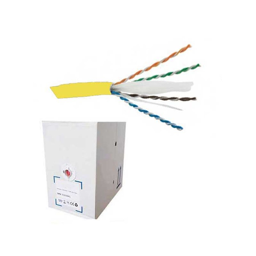 CAT.6 UTP STRANDED PATCH CABLE LSZH (305M BOX) - YELLOW – Fairline