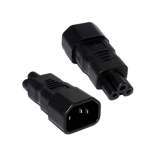 3 PIN CLOVER LEAF SOCKET (C5) TO IEC PLUG (C14) ADAPTER – Fairline