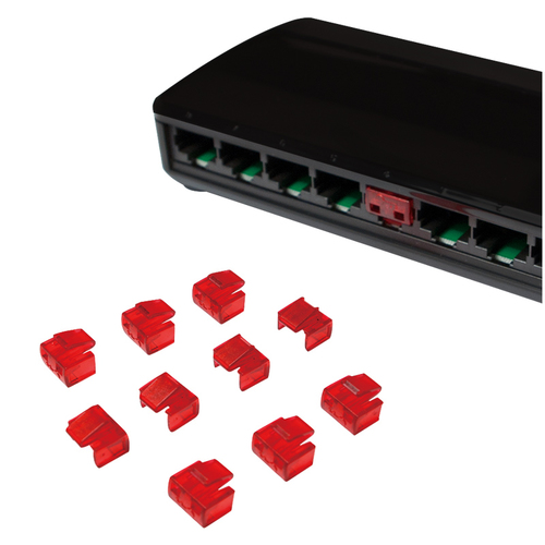RJ45 PORT BLOCKERS - RED (10 PACK) – Fairline