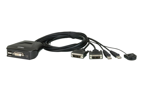 The CS22D 2-Port USB DVI KVM Switch Is A Control Unit That Allows Access To Two Computers From A Single USB And DVI Console (Keyboar – ATEN
