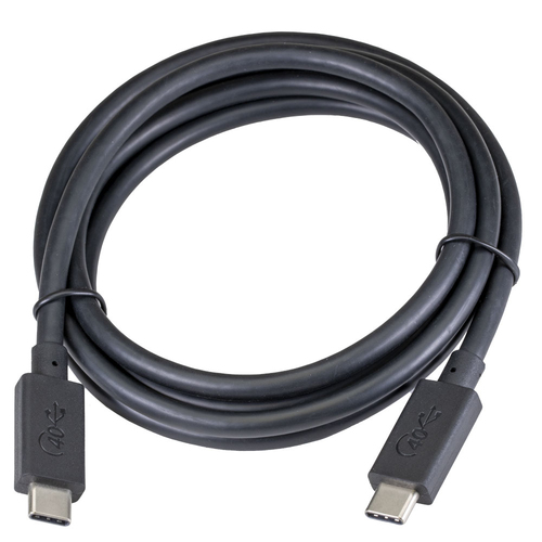 1.5m USB 4c Male Gen 3 40Gbps Black Passive Cable – Cablenet