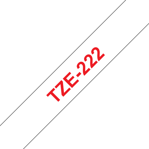 TZE-222 LAMINATED TAPE 9MM 8M RED ON WHITE – Brother