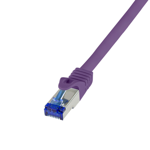 Patch cable Cat.6A S/FTP Ultraflex 3P/GHMT certified, purple 2.0m – LogiLink
