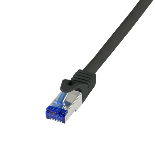 Patch cable Cat.6A S/FTP Ultraflex 3P/GHMT certified, black 30m – LogiLink