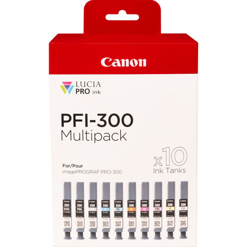PFI-300 10INK MULTI PACK MBK/PBK/C/M/Y/PC/PM/R/GY/CO – Canon