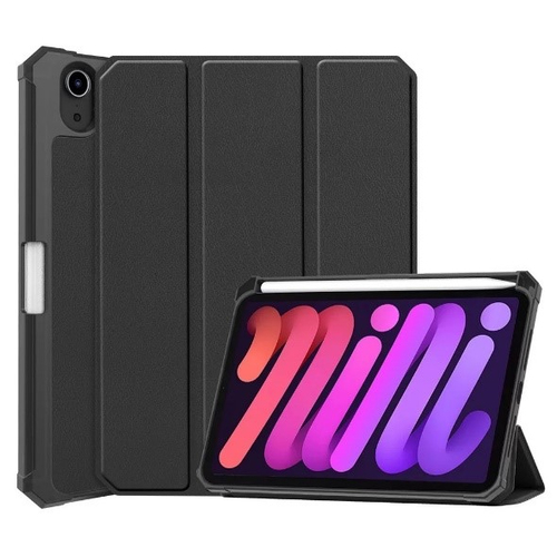 iPad Mini 6 Smart JLC Stand Cover with Pencil Holder - Black – JLC