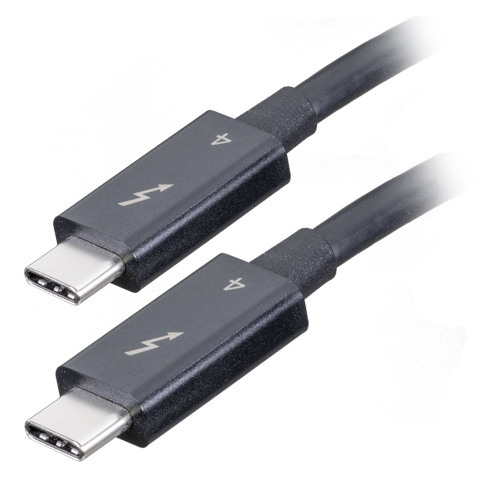 0.7m Passive Thunderbolt 4 40Gbps 8K Black Cable – Cablenet