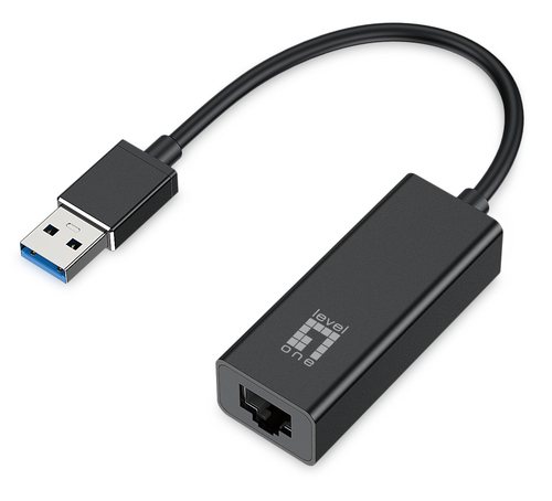 LevelOne USB Gigabit Ethernet Adapter- Provides an Internet connection through a single USB port-10/100/1000Mbps wire speed transmission and reception-Compatible with USB 3.0 / 2.0 standards-4K jumbo frames to increase data transfer rates-Built-in Wake-on – Digital Data Communications