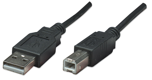 USB-A TO USB-B CABLE 0.5M- MALE/MALE 480MBPS (USB 2.0) BLCK – INTELLINET