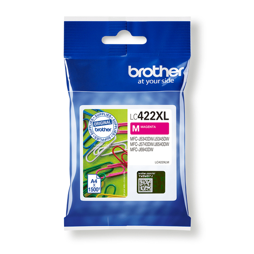 Magenta Ink Cartridge . Single Blister Pack. Prints about 1500 pages. – Brother