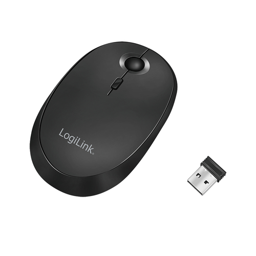 Mouse, Bluetooth & Wireless 2.4 GHz dual mode, optical, black – LogiLink