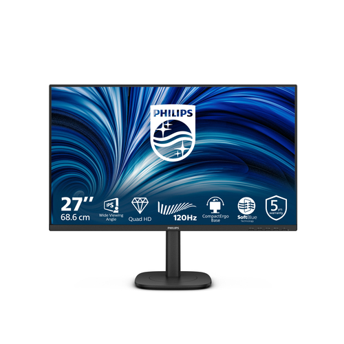 27B2N3500J 27i IPS QHD 4ms 2560x1440@120 Hz Wid 16/9 DP-HDMI Brightness 350 cd/m S Contrastratio 50M:1 Viewing angle 178/178 Low blue light Speakers Height adju – Philips
