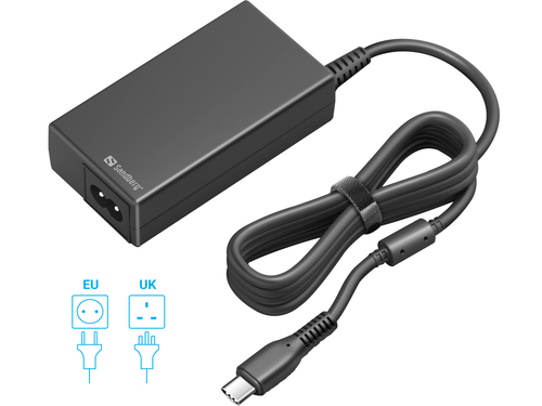 USB-C AC Charger PD65W EU+UK – Sandberg