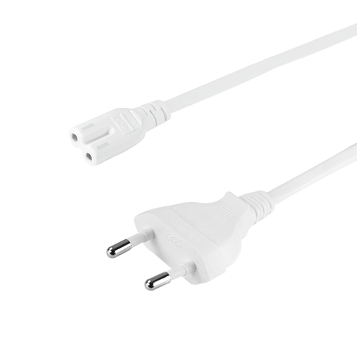Power cable, CEE 7/16 to IEC C7, white, 1.8 m – LogiLink