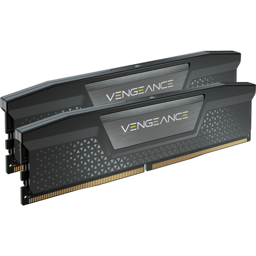 DDR5 5600MHz 64GB 2x32GB DIMM Unbuffered 40-40-40-77 Std PMIC XMP 3.0 VENGEANCE DDR5 Black Heatspreader Black PCB 1.25V – Corsair