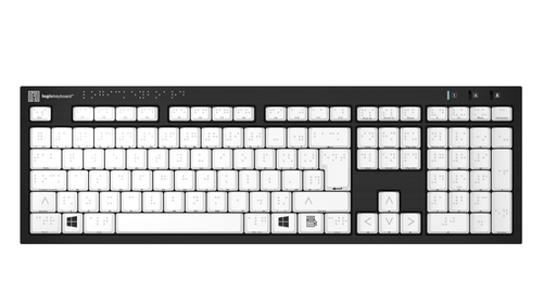 Braille - PC Nero Slim Line Keyboard – LogicKeyboard