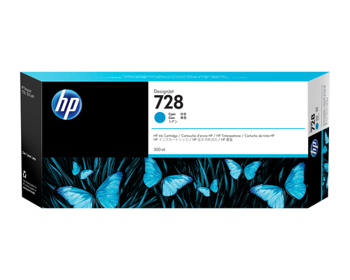 INK CARTRIDGE NO 728 300ML CYAN – HP Inc