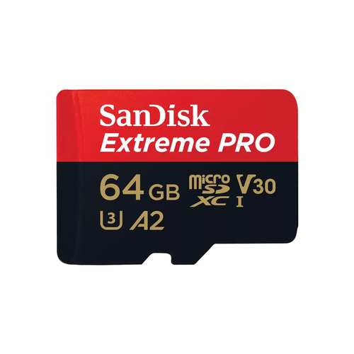 EXTREME PRO MICROSDXC 64GB+SD ADAPTER 200MB/S 90MB/S A2 C10 V3 – SanDisk