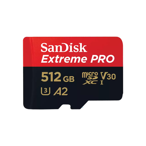 EXTREME PRO MICROSDXC 512GB+SD ADAPTER 200MB/S 140MB/S A2 C10 V – SanDisk