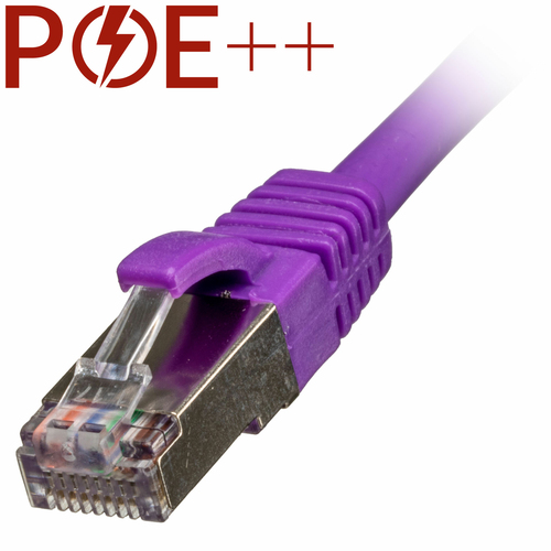 3m Cat6a RJ45 Violet S/FTP LSOH 26AWG Snagless Booted Patch Lead – Cablenet