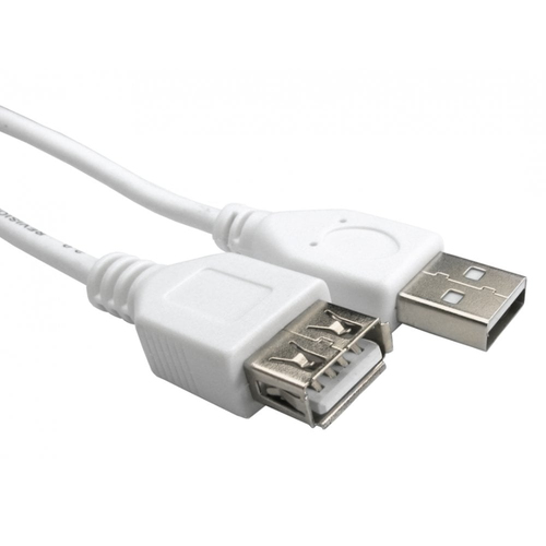 1MTR USB 2.0 A M - A F EXTEN - WHITE – Cables Direct