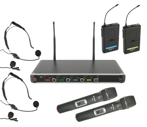 NU4 Quad UHF Wireless Microphone System – chord