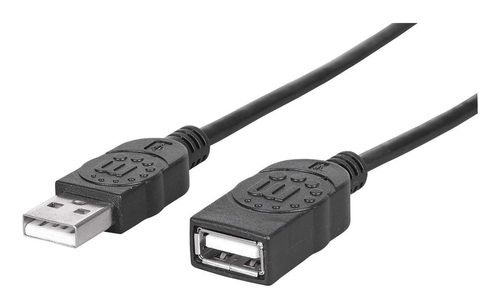 USB-A CABLE 1.8M MALE/FEMALE- 480MBPS (USB 2.0) EXTENSION BLCK – INTELLINET