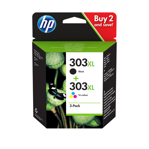 HP 303XL - 2-pack - High Yield - black, colour (cyan, magenta, yellow) - original - ink cartridge - for Envy Photo 62XX, Photo 71XX, Photo 78XX, Tango – HP Inc
