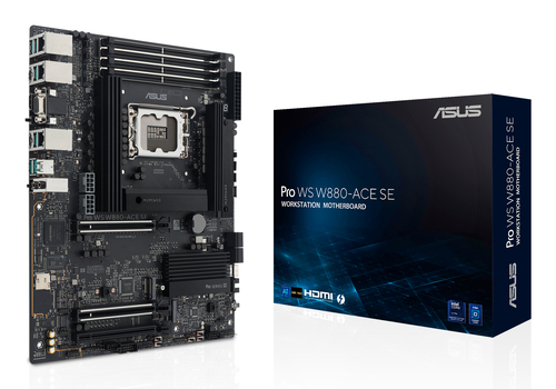 ASUS Pro WS W880-ACE SE - Motherboard - ATX - LGA1700 socket - W880 chipset - USB 4, USB 3.2 Gen 2x2, USB 3.2 Gen 2, USB 3.2 Gen 1 - 2 x 2.5 Gigabit LAN, Gigabit LAN - Onboard graphics - HD audio (8-channel) – ASUSTeK COMPUTER