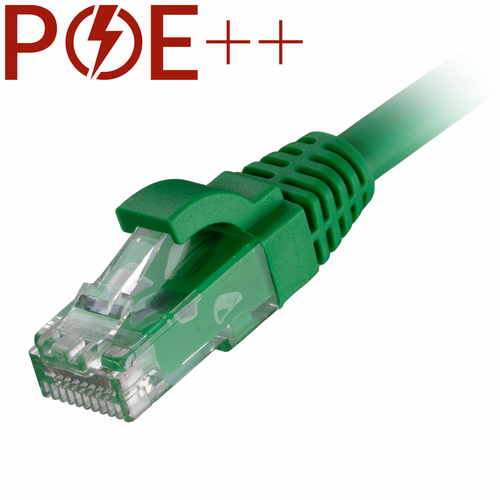 0.3m Cat6 RJ45 Green U/UTP LSOH 24AWG Snagless Booted Patch Lead – Cablenet