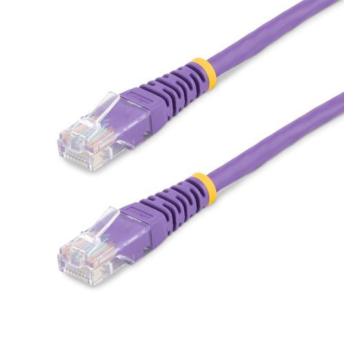 6 ft Cat5e Purple Molded RJ45 UTP Cat 5e Patch Cable - 6ft Patch Cord – StarTech.com