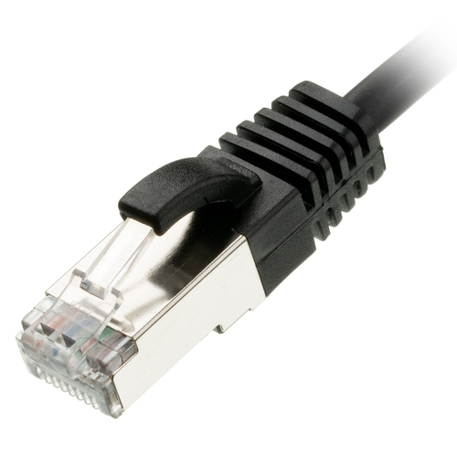 7m Cat6a RJ45 Black U/FTP LSOH 30AWG Slim Snagless Booted Patch Lead – Cablenet