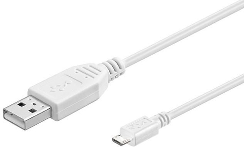 MICRO USB CABLE, WHITE, 5M – MicroConnect