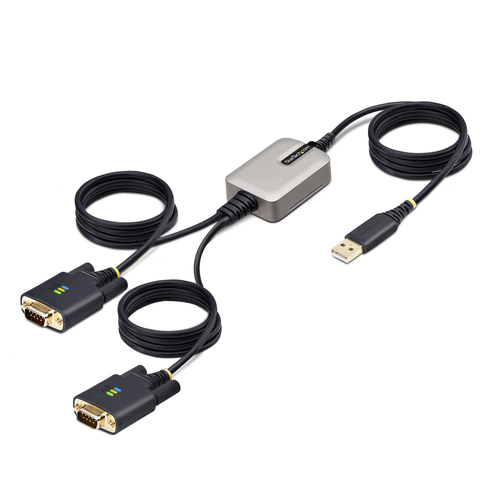 4m 2-Port USB Serial Cable - USB to Dual DB9 RS232 Adapter – StarTech.com