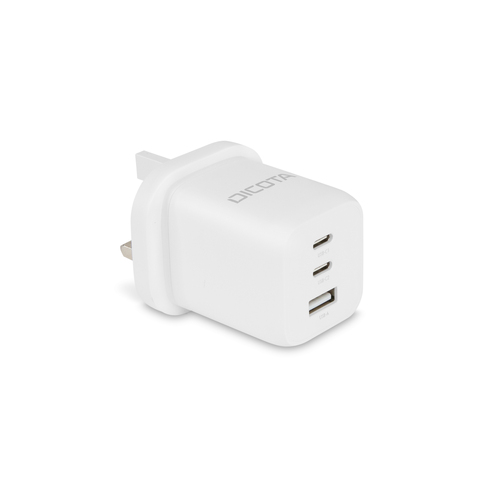 3-PORT GAN WALL CHARGER (65W) UK – Dicota