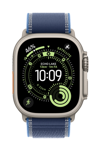 49mm Blue/Bright Blue Trail?Loop?-?M/L - Black Titanium Finish – Apple
