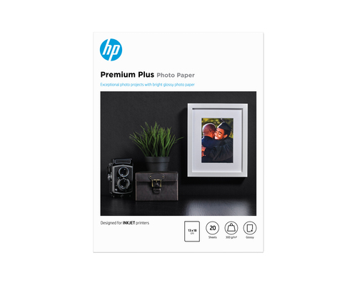 PREMIUM PLUS GLOSSY PHOTO PAPER 20 SHEET 13X18 – HP Inc