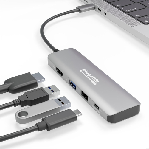 Plugable USB-C 4-in-1 Hub 100W 10Gbps – Plugable Technologies