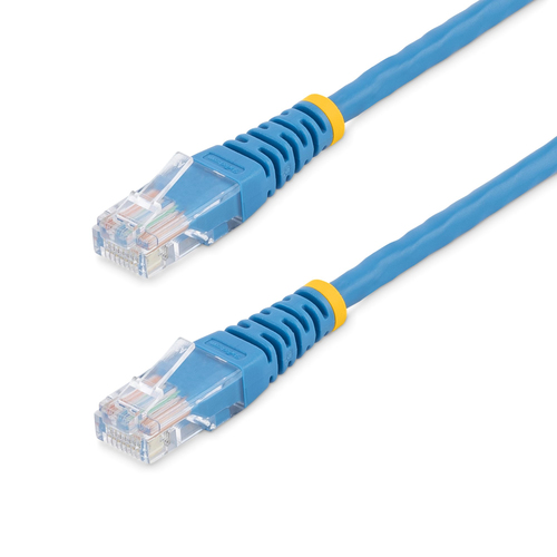 StarTech.com 7 ft. (2.1 m) Cat6 Cable - Power Over Ethernet - Molded - Blue - Ethernet Network Cable (M45PATCH7BL) - Verbindingskabel - RJ-45 (M) naar RJ-45 (M) - 2.1 m - UTP - CAT 5e - gevormd - blauw – StarTech.com
