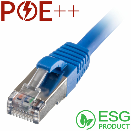 1.5m Cat6a RJ45 Blue S/FTP LSOH 26AWG Snagless Booted Patch Lead (PK 100) – Cablenet