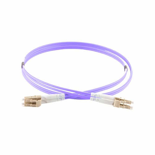 1M PURPLE LC TO LC 50/125 MICRON OM4 DUPLEX FIBRE OPTIC – Group Gear