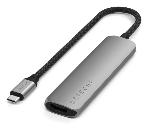 4-IN-1 USB-C SLIM MULTIPORT ADAPTER 4K (SPACE GREY) – Satechi