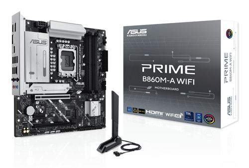 Asus PRIME B860M-A WIFI, Intel B860, 1851, Micro ATX, 4 DDR5, HDMI, 2 DP, Wi-Fi 6E, 2.5G LAN, 2x M.2 – ASUSTeK COMPUTER