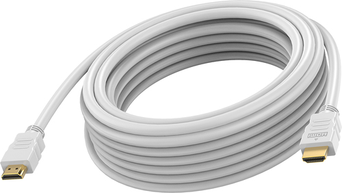 VISION Professional installation-grade HDMI cable - LIFETIME WARRANTY - 8K @ 30 Hz - HDMI version 2.1 - 48 Gbps - double shielded - gold plated connectors - HDMI (M) to HDMI (M) - outer diameter 7.3 mm - 26 AWG - 5 m - white – Vision