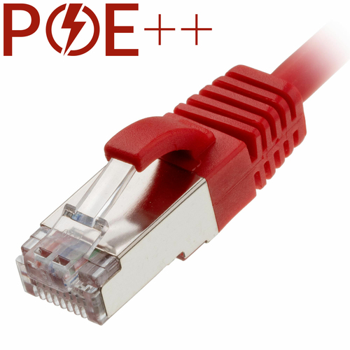 0.5m Cat6a RJ45 Red U/FTP LSOH 30AWG Slim Snagless Booted Patch Lead – Cablenet
